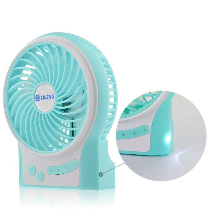 D-FantiX Portable Mini USB Fan Handheld Rechargeable Desktop Fan Personal Cooling Fan with Led Light Battery /... N19