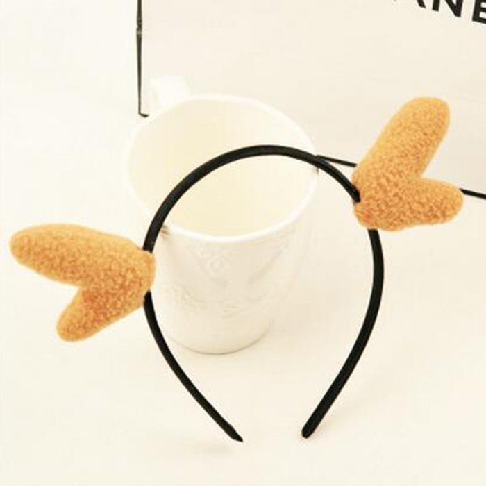 Yaheeda Women Hair Band Headwear,Cute Fawn Cat Ox Ear Shape Solid Headband for Women and Girls N8