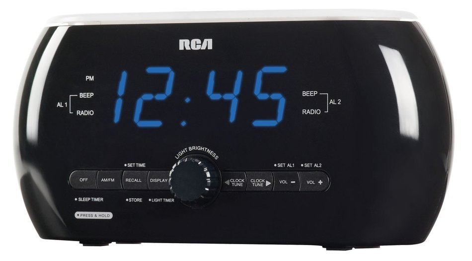 RCA Clock Radio With Motion-Activated Soft Light