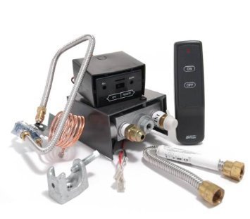 Gas Log Fireplace Safety Pilot Kit Complete with On/Off Remote Control N2