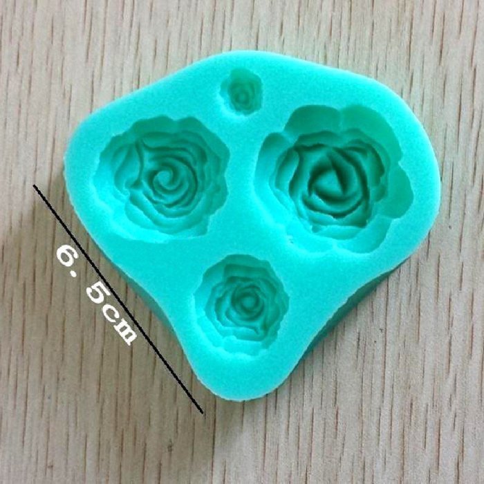 Joylive 1pc Silicon Rose Pattern Fondant Cake Sugarcraft Decorating Mold Mould Tools Random Color N3
