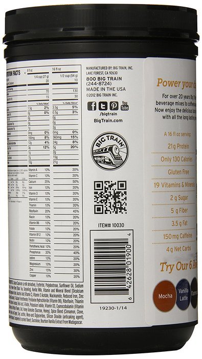 Fit Frappe Protein Drink Mix, Chai, 19.1 Ounce N5