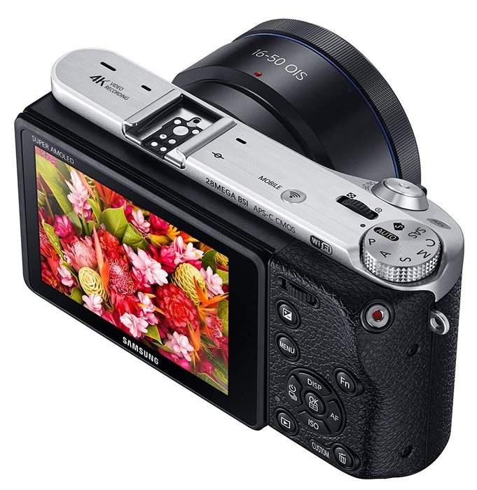 Samsung NX500 28 MP Wireless Smart Mirrorless Digital Camera with 16-50mm Power Zoom Lens (Brown) N3