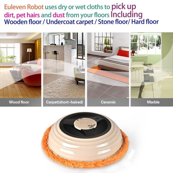 Mopping Robot, Euleven 3059AG ,automatic floor mopping robot with Aroma fragrance & wet and dry mopping ,perfect... N8