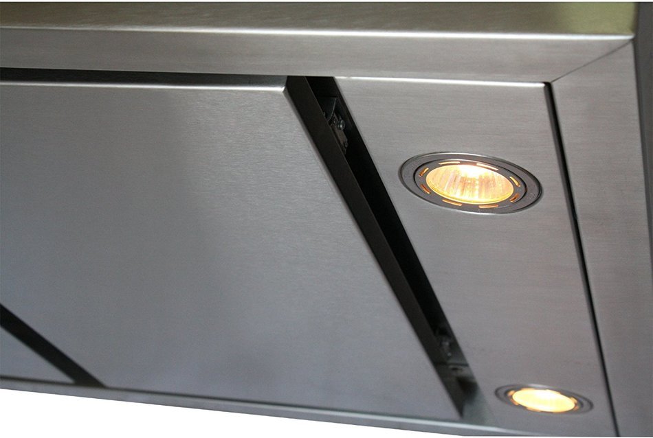 CAVALIERE 36" Island Mounted Stainless Steel Kitchen Range Hood 860 CFM Spagna Vetro Econo Series SV198B2-SP-I36