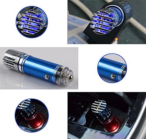 Zinnor Auto Car Fresh Air Lonic Purifier Oxygen Bar Ozone Ionizer Cleaner (Red) N2
