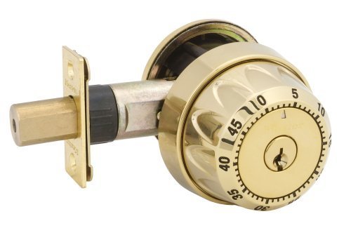 Master Lock DSNRN1003PBOX Nightwatch Combination Deadbolt with Bump Stop Cylinder, Bright Brass by Master Lock