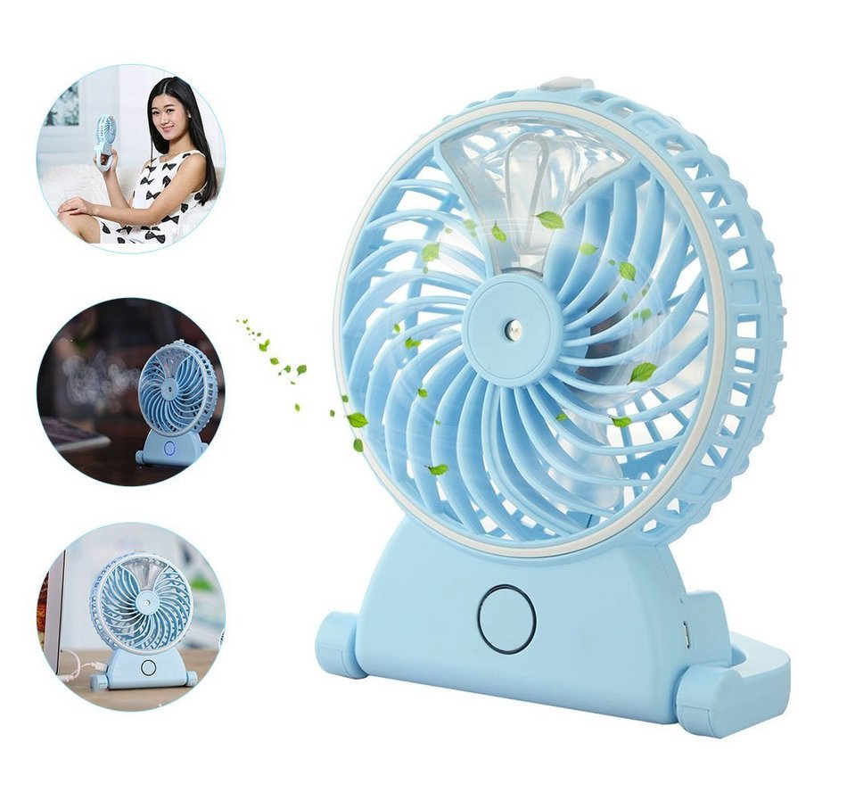 Welltop Table Fans Portable Desktop Humidifier Fan Handheld Fans Rechargeable Cooling Misting Fan Personal Cooling... N23