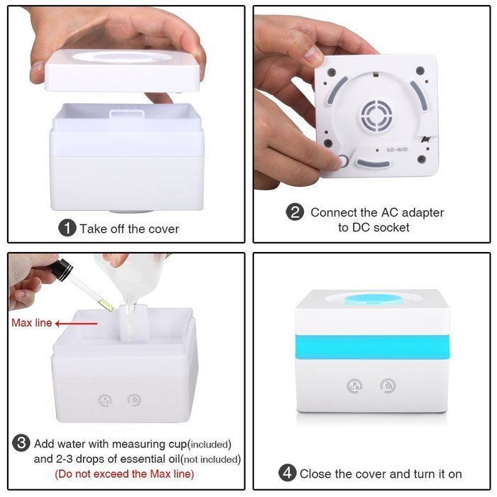 Essential Oil Diffuser,Sinvitron Portable 120ML USB Cool Mist Ultrasonic Aroma Humidifier with Adjustable Mist... N7
