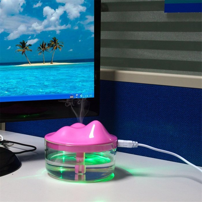 Alonea Ultrasonic Home Aroma Humidifier Air Diffuser Mist Purifier Lonizer Atomizer (Pink) N19