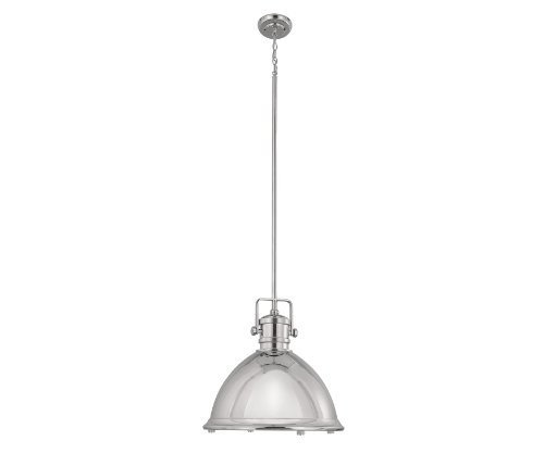 Capital Lighting 4433PN Transitional 1-Light Pendant, Polished Nickel Finish by North Coast Lighting