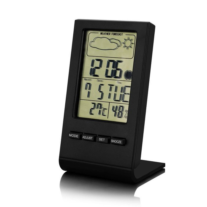 LinGear Thermo-hygrometer LCD Temperature Moisture Meter with Data Storage Function, Multi-functional Thermohygrometer... N3