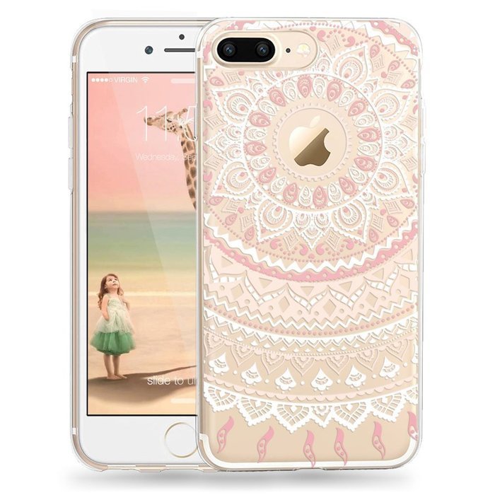 iPhone 7 Plus [5.5''] Case, JIAMY Mandala Sun Lace Totem Series Print Cover Vogue Soft TPU Crystal Back Unique... N3