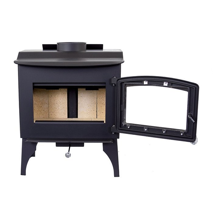 Pleasant Hearth WS-2417 1200 sq. ft. Wood Stove with Leg Base, Small N4