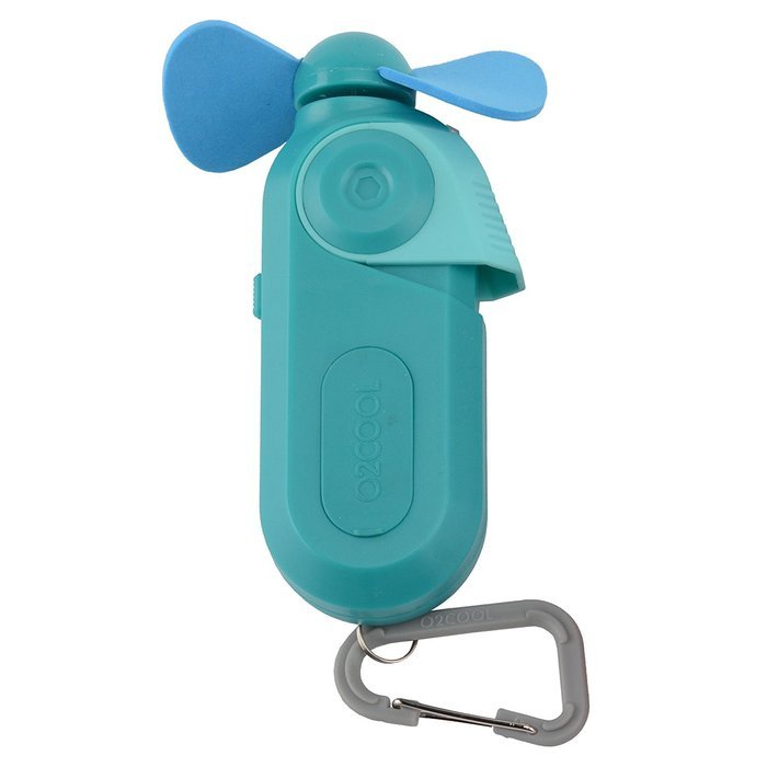 O2COOL Sport Carabiner Misting Fan, Teal