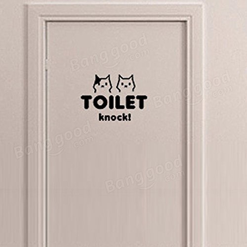 Pink Lizard Cute Cat Bathroom Toilet Waterproof Wall Poster Sticker N3