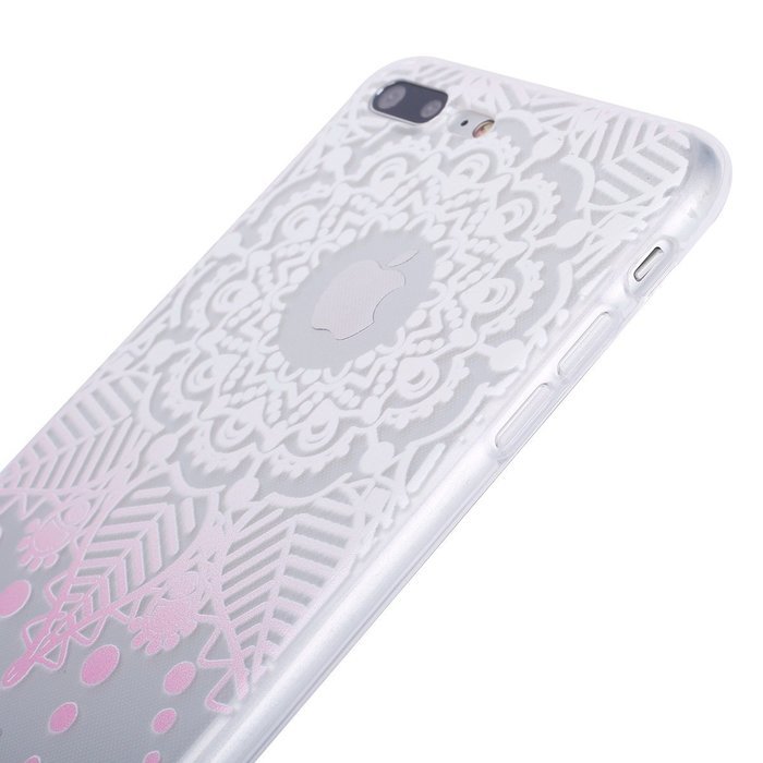 iPhone 7 Plus Case, PHEZEN Henna Mandala Floral Design [Scratch Resistant] Clear TPU Bumper Case Soft Rubber Gel... N20