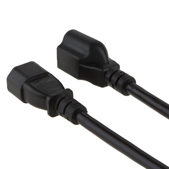 CableCreation [2-PACK] 1 Foot 18AWG Standard Computer Power Adapter Cord NEMA 5-15R to IEC320 C14, 0.3M / Black N3
