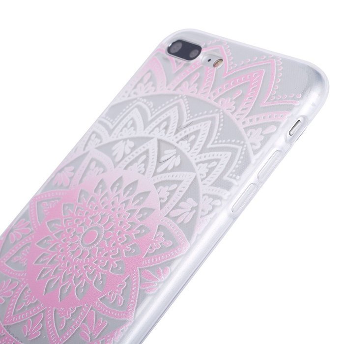 iPhone 7 Plus Case, PHEZEN Henna Mandala Floral Design [Scratch Resistant] Clear TPU Bumper Case Soft Rubber Gel... N23