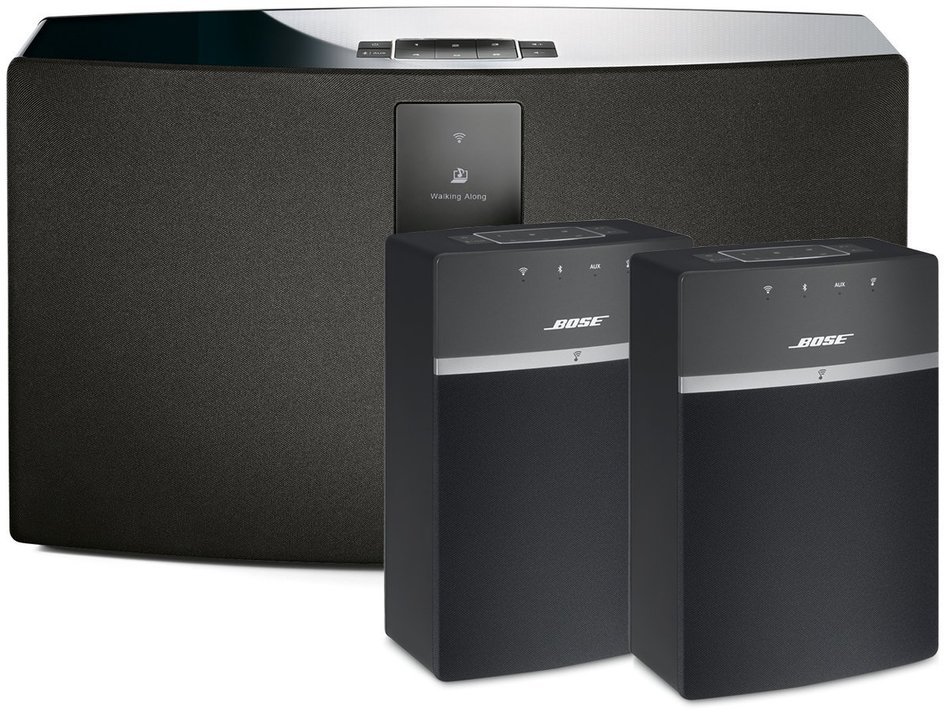Bose SoundTouch 30 and 10 Wireless Music System Bundle 3-Pack Black: (1) 30 and (2) 10 speakers