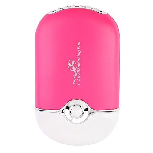 Rechargeable Portable Mini Handheld Air Conditioning Cooling Fan USB Cooler BE, Can be placed on the desk, hang... N7