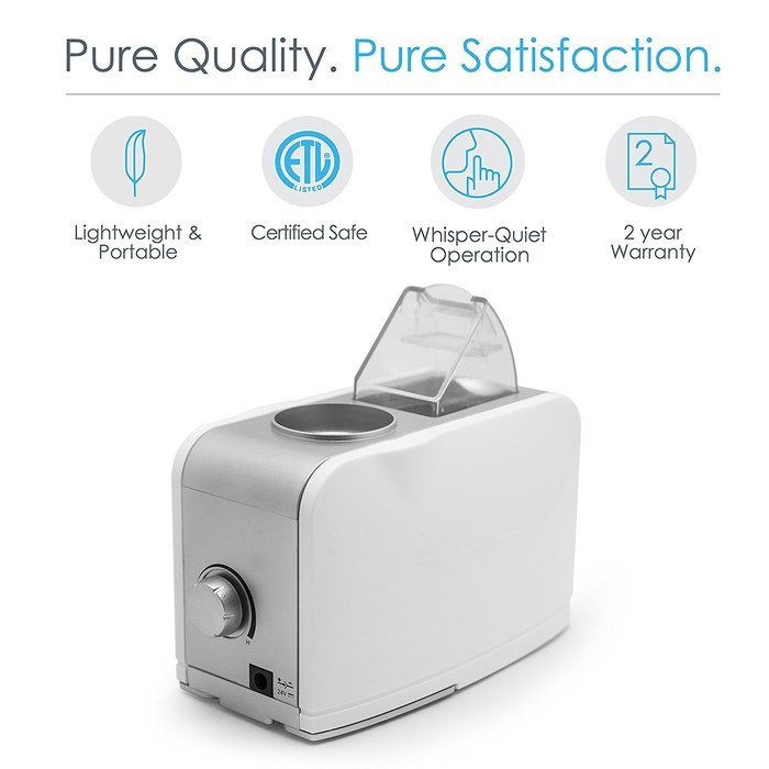 Travel Ultrasonic Humidifier &ndash; Mini Cool Mist Water Bottle Humidifier Offers Perfect Portable Solution for Home... N4