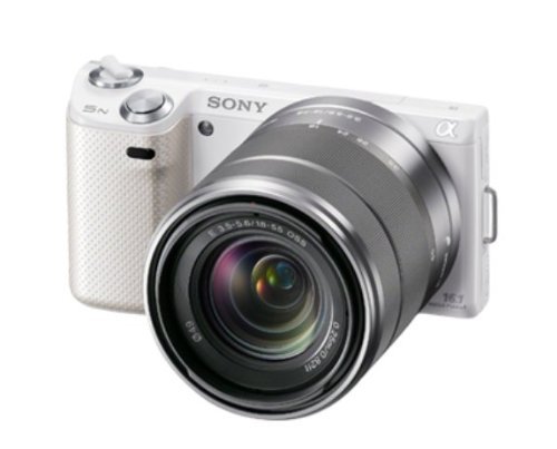 Sony NEX-5N 16.1 MP Compact Interchangeable Lens Touchscreen Camera With 18-55mm Lens (White) Import Model No...