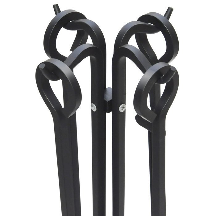 World Pride 5-piece Wrought Irontoolset,black, Fireplace Tool N4