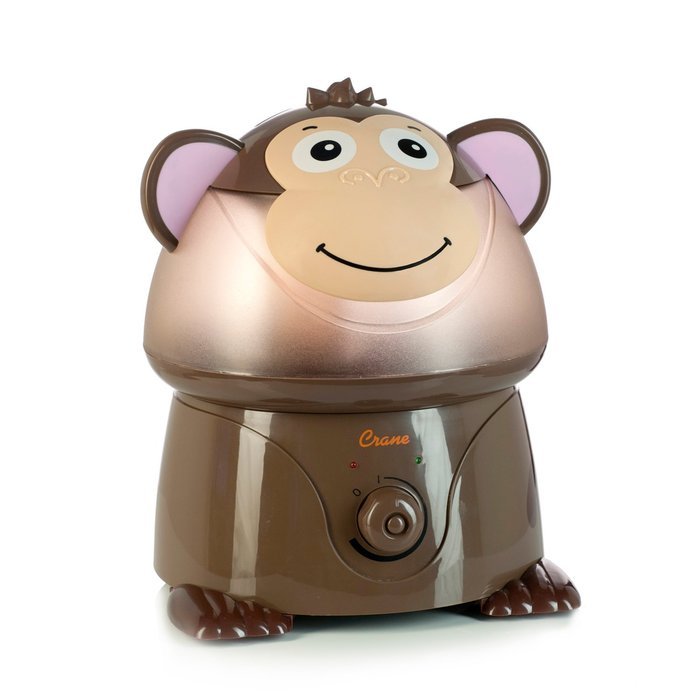 Crane Adorable Ultrasonic Cool Mist Humidifier with 2.1 Gallon Output per Day - Monkey N2