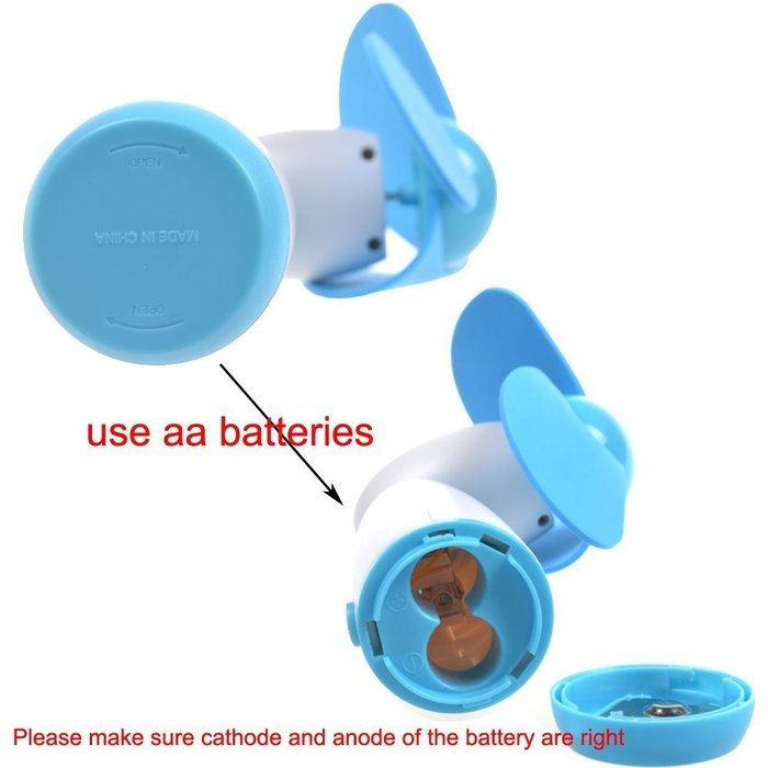Jozabova&reg; Personal Hand-held/Portable Battery Operated Super Mute Mini Air Fan for Home and Travel (Blue2) N2
