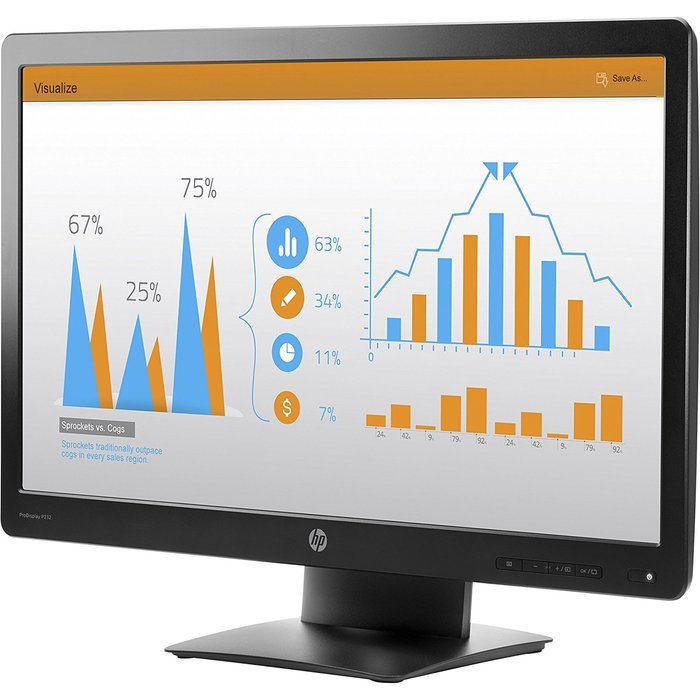 HP K7X31A8#ABA ProDisplay P232 23'' LED-Backlit LCD Monitor, Black