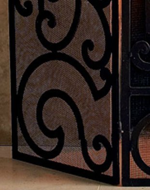 Baroque Ornate Iron Fireplace Screen N5