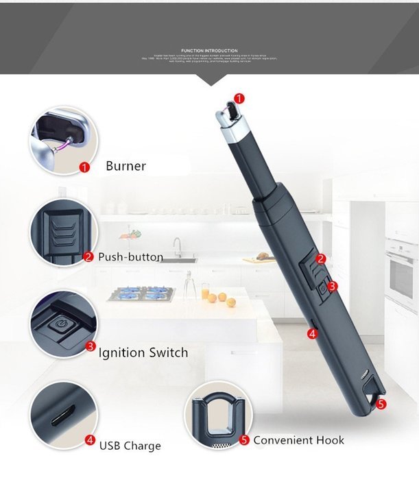 [2016 Starcook Candle Arc Lighter, USB Rechargeable Electronic Windproof Flameless Arc Lighter Cigarette Lighter... N6