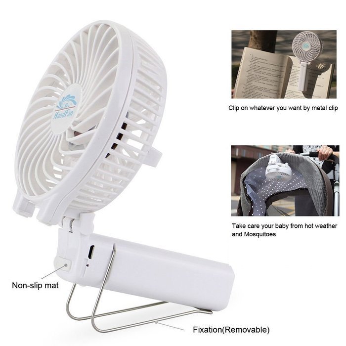 Niceshop Portable Handheld Mini Rechargeable Fans Battery Operated Cooling Fan Electric Personal Fans Foldable... N8