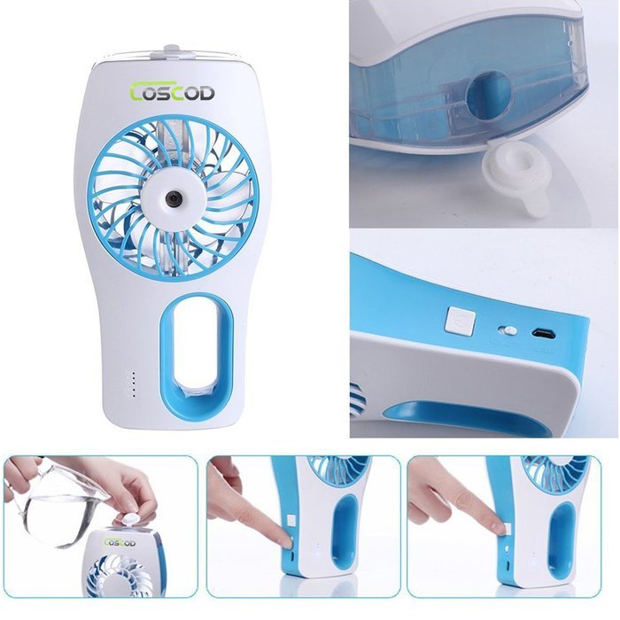 Rechargeable Handheld USB Mini Misting Fan with Personal Cooling Outdoor Mist Humidifier Portable Desktop Humidifier... N17