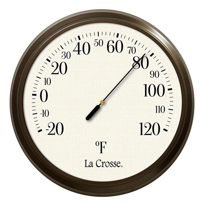 LaCrosse 104-108 Analog Round Thermometer, 8.5" N3