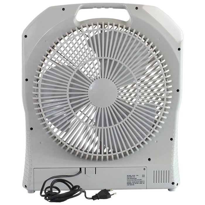 HAITRAL Rechargeable Table Fan SF-399A Turbo Force Air Circulator AC/DC Operated with Led Light N8