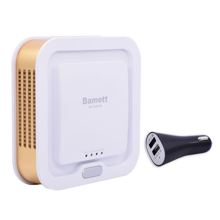 Bamett Car Air Purifier Auto Purifier, Anion Oxygen Bar, 3 in1 HEPA Air Cleaner, Odor Eliminator, Remove Dust,... N6