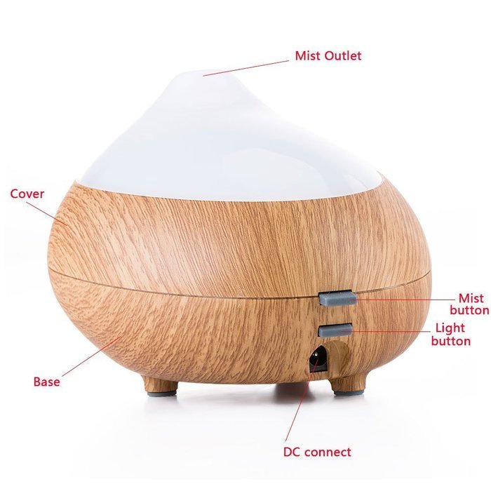Essential Oil Diffuser, Top Home Dec Cool Mist Aroma Humidifier Ultrasonic Aromatherapy with 7 Color Changing... N5