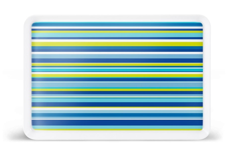 ThermoServ Melamine 13.5" Tray, Ribbon Collection, Scuba Blue