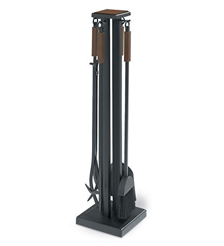 Forged Iron Arts & Crafts Fireplace Tool Set, with Bronze Handles