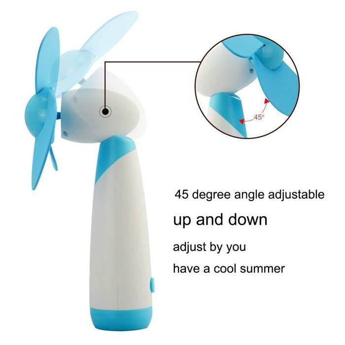 Jozabova&reg; Personal Hand-held/Portable Battery Operated Super Mute Mini Air Fan for Home and Travel (Blue2) N5