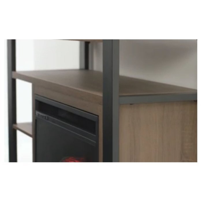 Glynnis 46 in. Media Console Infrared Modern Small Indoor Portable Electric Fireplace in Medium Ash Finish for... N5