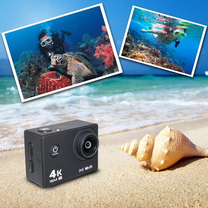Pacuwi 4K WiFi Sports Action Camera ,30FPS 2.7K Resolution Waterproof, 2 Inch LCD Screen ,173 Degree Wide Angle... N3