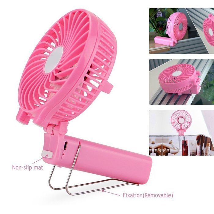 LETSBAY Foldable Hand Fans Battery Operated Rechargeable Handheld Mini Cooling Fan Electric Personal Fans Hand... N8