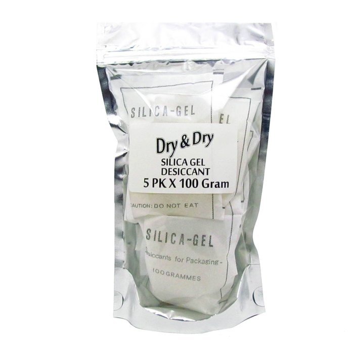 DRY&DRY HIgh Quality Silica Gel Desiccant Dehumidifiers 100 g, 5 Pack N22