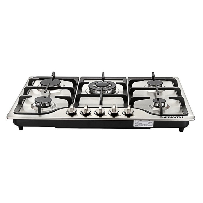 METAWELL New 30" Stainless Steel 5 Burner Built-in Stoves Natural Gas Hob Cooktops Cooker N3