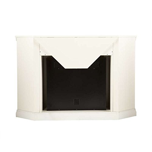 Convertible White Media Electric Fireplace Corner Or Flat Wall N7