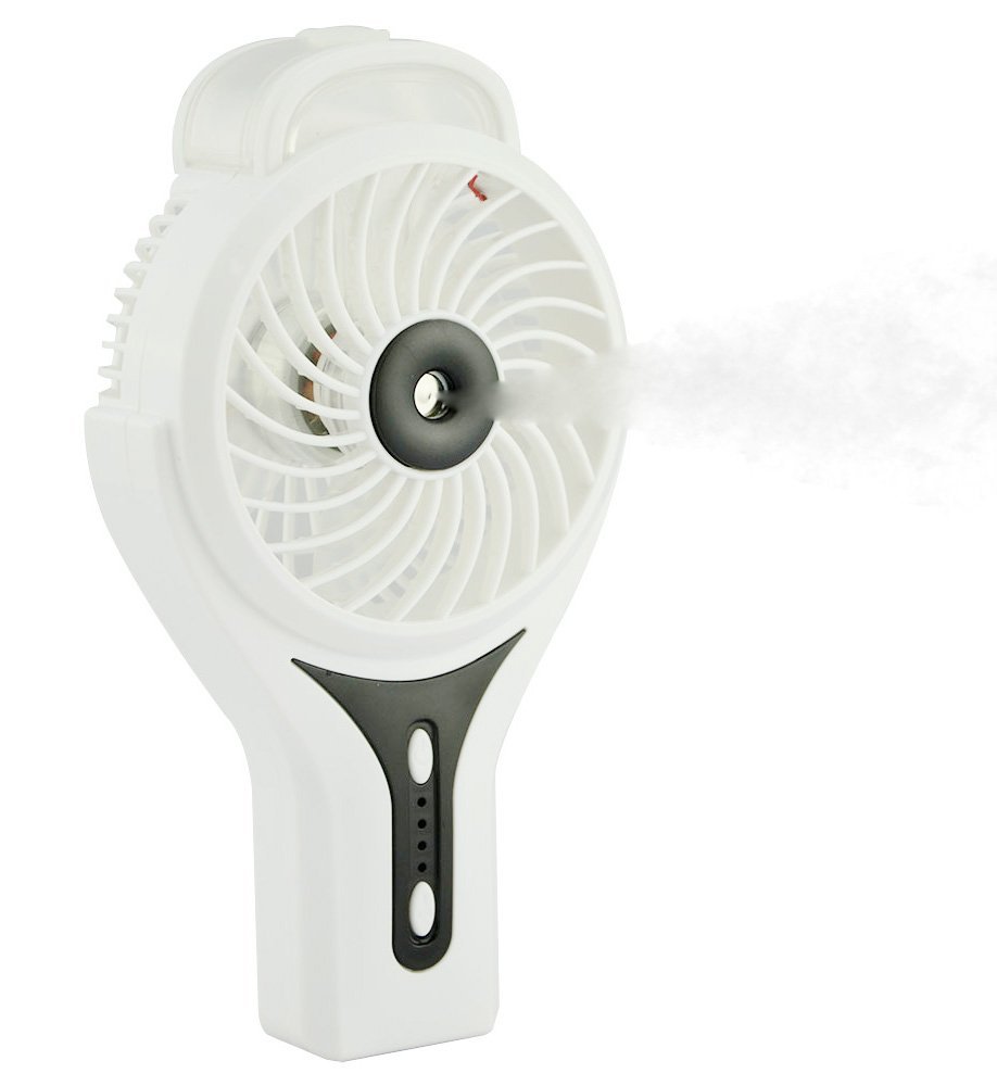 HJIAN Handheld Humidifier Fan Mini Misting Fan Water Mist Fan Portable ...