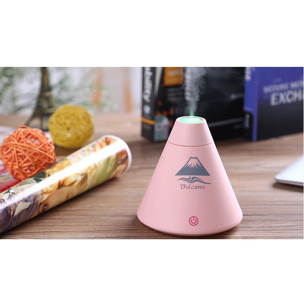 160ML Mini USB Volcano Humidifier Air Diffuser Purifier LED Night Light ...